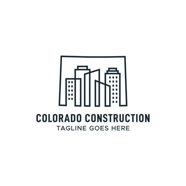 Colorado Építőipari Logo Design — Stock Vector
