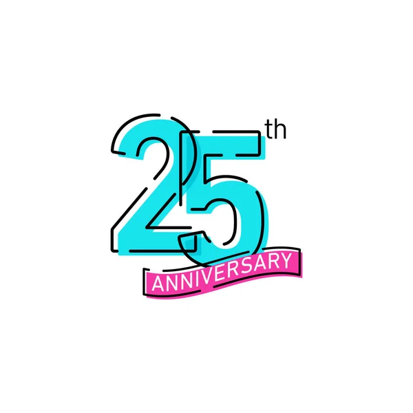 Años Celebración Del Aniversario Icono Vector Logo Design Template — Archivo Imágenes Vectoriales