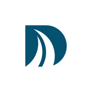 Başlangıç Harfi D Logo Vektörü Tasarımı
