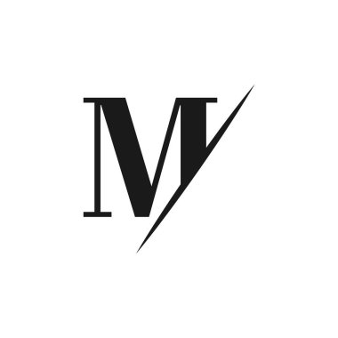 M harfi logo vektör tasarım şablonu