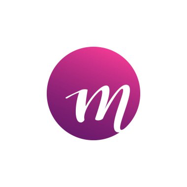 M harfi logo vektör tasarım şablonu