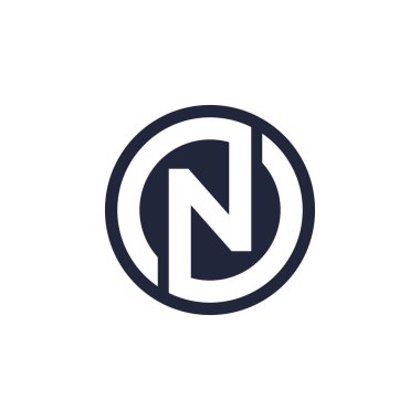 N Harfi Logo Vektör Tasarım Şablonu