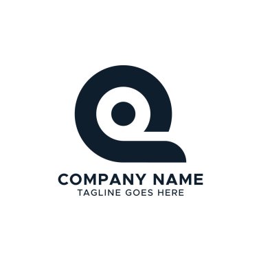 Q Harfi Logo Vektör Tasarım Şablonu