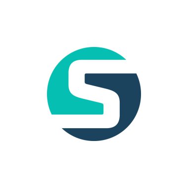 S harfi logo vektör tasarım şablonu