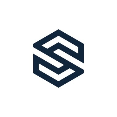 S harfi logo vektör tasarım şablonu