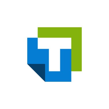 T Harfi Logo Vektör Tasarım Şablonu