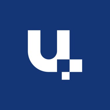 U Harfi Logo Vektörü Tasarım Şablonu