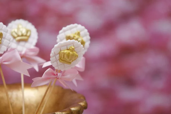 Detalhes Ano Idade Meninas Decoração Aniversário Objetos Decorativos Para Uma — Fotografia de Stock