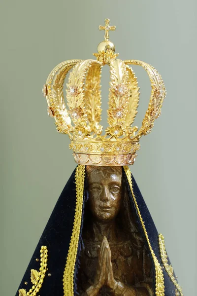 Posąg Matki Bożej Aparecidy Matki Bożej Religii Katolickiej Patronki Brazylii — Zdjęcie stockowe