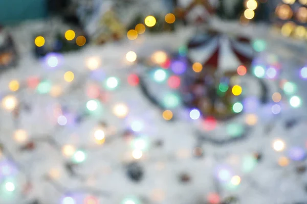 Niewyraźne Tło Boże Narodzenie Niewyraźne Bombki Choinkowe Christmas Tło Nieostre — Zdjęcie stockowe