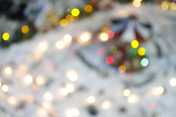 Niewyraźne Tło Boże Narodzenie Niewyraźne Bombki Choinkowe Christmas Tło Nieostre — Zdjęcie stockowe