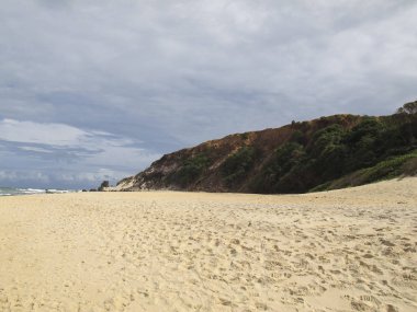 Pipa plaj ve Baia dos Golfinhos - Natal Beach, Rio Grande do Norte, Tibau do Sul, Brezilya kuzeydoğu kıyılarında - peyzaj Brezilya'da tatil