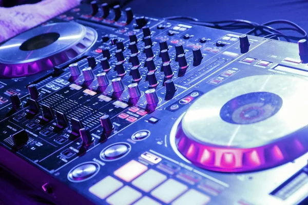 Controller and accessories DJ equipment, electronic night party