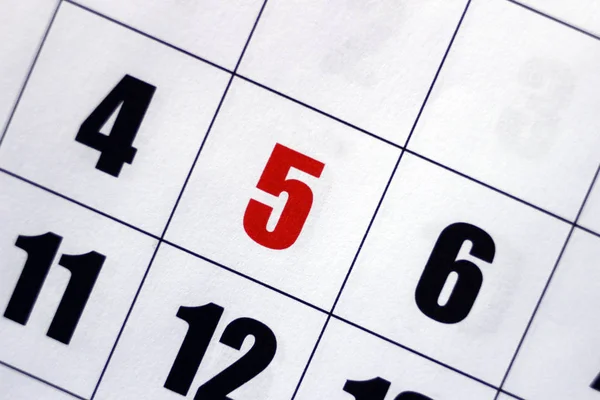 数値カレンダー - 数のシンコ ・ デ ・ マヨ カレンダー — ストック写真