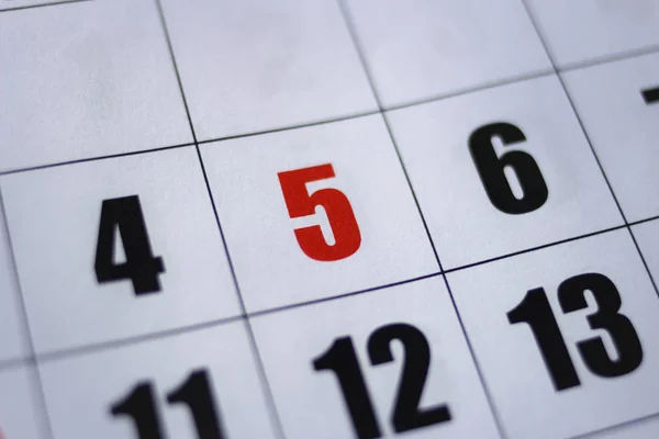 数値カレンダー - 数のシンコ ・ デ ・ マヨ カレンダー — ストック写真