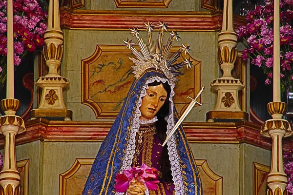 Estátua da imagem de Nossa Senhora dos Dores — Fotografia de Stock