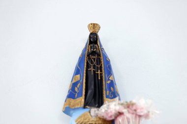 Statue of the image of Our Lady of Aparecida clipart