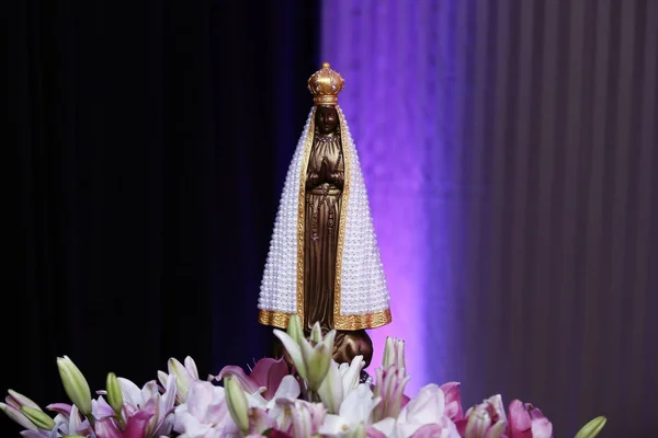 Staty av bilden av Our Lady of Aparecida — Stockfoto