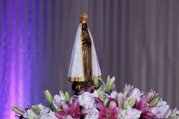 Staty av bilden av Our Lady of Aparecida — Stockfoto