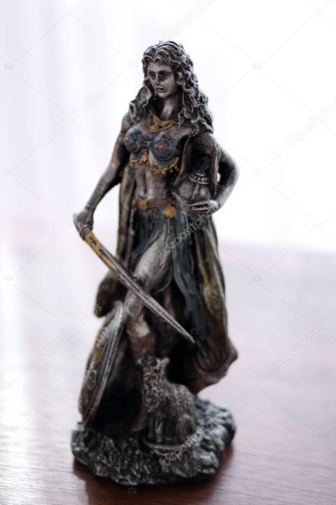 Statue of nordic goddess Freya - godness of love