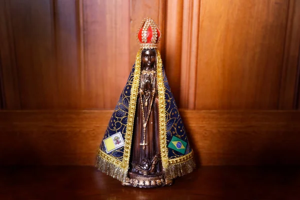 Statue Image Notre Dame Aparecida Mère Dieu Dans Religion Catholique — Photo