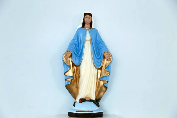 Figura Wizerunku Matki Bożej Łaskawej Matki Bożej Religii Katolickiej Dziewicy — Zdjęcie stockowe