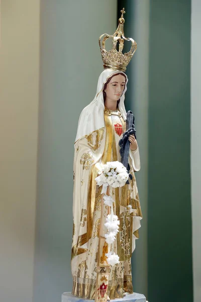 Pomnik Wizerunku Matki Bożej Miłosierdzia Lub Matki Bożej Mercedes Jedno — Zdjęcie stockowe
