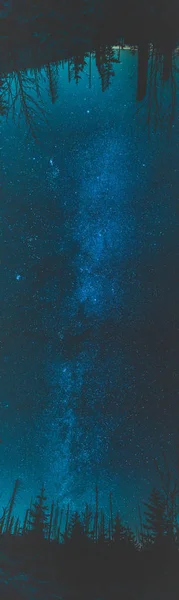 Krajina Galaxií Mléčné Dráhy Noční Obloha Hvězdami — Stock fotografie