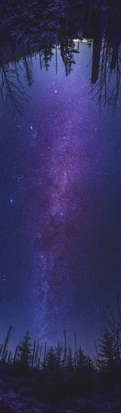 Galaxia Vía Láctea Cielo Nocturno Con Estrellas —  Fotos de Stock
