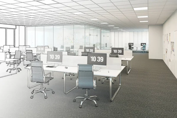 3D çizim. Office çizim
