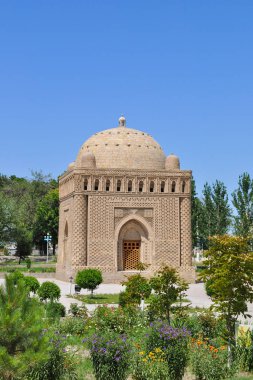 The Samanid mausoleum is located in the historical urban nucleus of the city of Bukhara, Uzbekistan. clipart