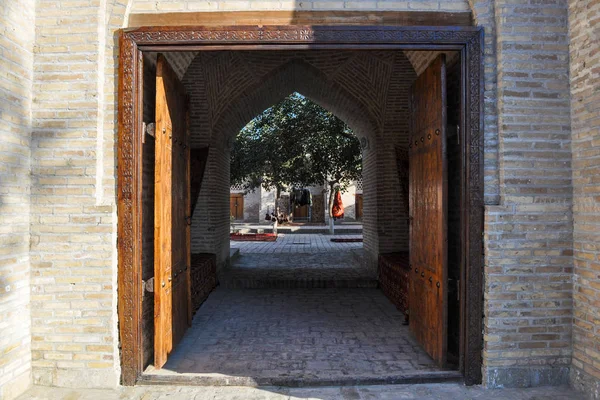 Вход Двор Старого Здания Бухары Узбекистан — стоковое фото