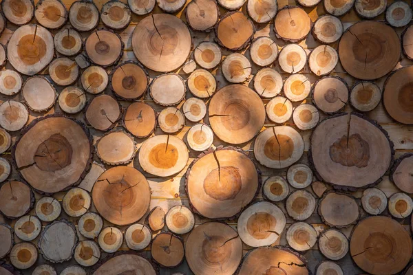 Ahşap parçalardan yapılmış ahşap panel, soyutlama.