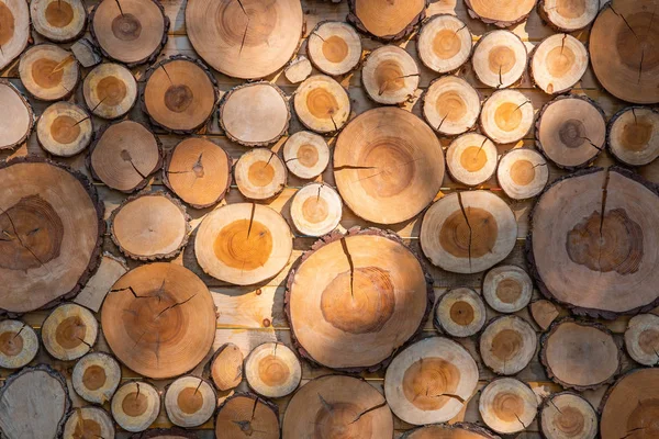 Ahşap parçalardan yapılmış ahşap panel, soyutlama.