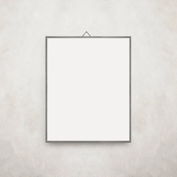 minimal white empty frame painting