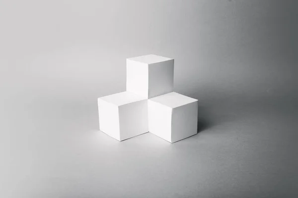 Cubes Blancs Composition Minimale — Photo