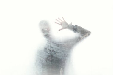 pencere birden fazla pozlama arkasındaki adam