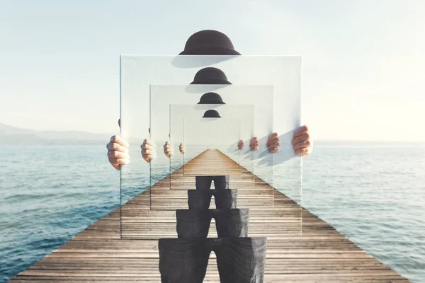 Surreal Enigmatic Picture Canvas — Stock Photo, Image