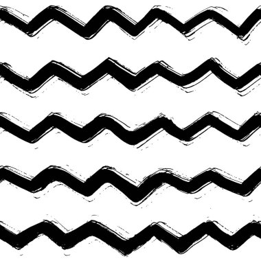 Zigzag çizgili, soyut, pürüzsüz desen. Mürekkepten yapılmış el yapımı dokular. Sayı, su sıçratma, karalama, vuruş. İzole edilmiş.