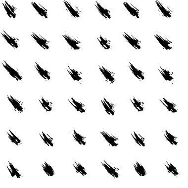 Fırça darbeleriyle soyut, pürüzsüz desen. Mürekkepten yapılmış el yapımı dokular. Sayı, su sıçratma, karalama, vuruş. İzole edilmiş.