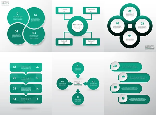 Set Van Moderne Infographic Vectorelementen Met Opties Voor Web Print — Stockvector