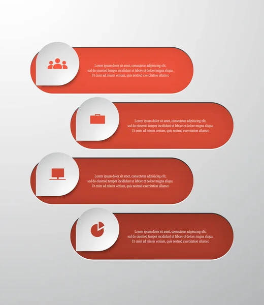 Infografica Passo Dopo Passo Elemento Astratto Universale Grafico Grafico Diagramma — Vettoriale Stock