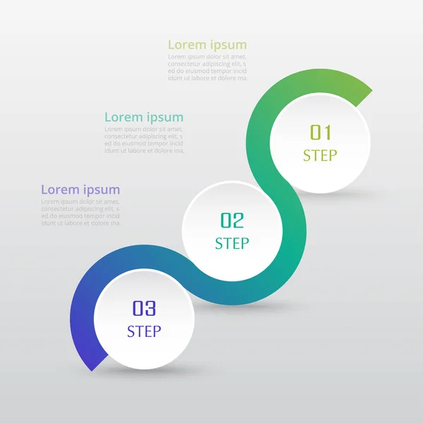 Infographie Étape Par Étape Modèle Avec Numéros Peut Être Utilisé — Image vectorielle