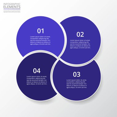 Adım adım Infographic tarafından. Şablon 4 sayı ile kullanılabilir iş akışı düzeni, diyagram, grafik, numarası seçenekleri, web tasarım, iş sunumu, eğitimler için.