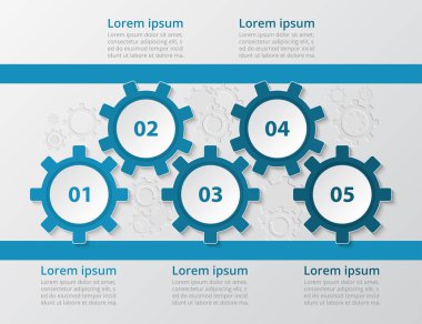 Adım adım Infographic tarafından. Şablon 5 numara ile kullanılabilir iş akışı düzeni, diyagram, grafik, numarası seçenekleri, web tasarım, iş sunumu, eğitimler için.