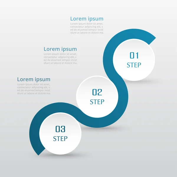 Infographie Étape Par Étape Modèle Avec Numéros Peut Être Utilisé — Image vectorielle
