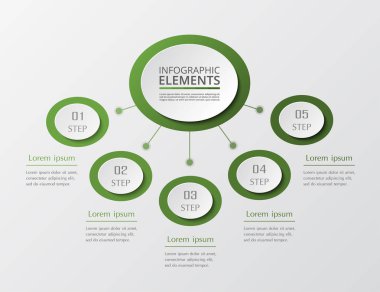 adım adım Infographic.