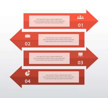 vektör satırları okları Infographic.
