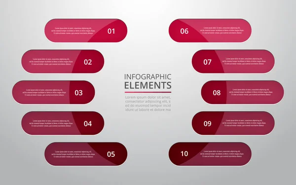 Vektor Üzleti Sablon Bemutatásához Absztrakt Elemei Grafikon Diagram Chart Lépésben — Stock Vector