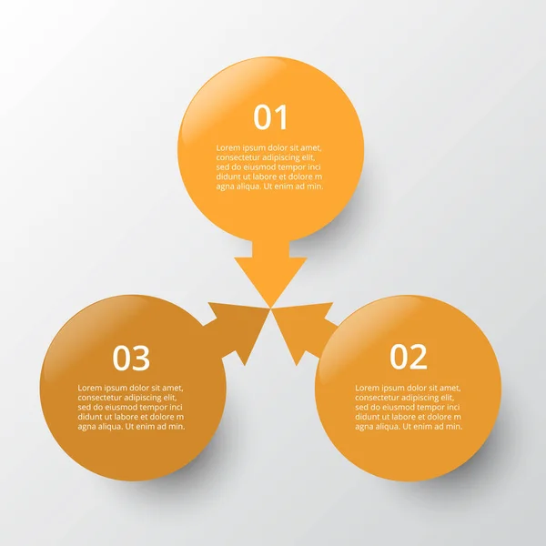 包含三个选项 步骤或进程的业务数据的Infographic设计元素 — 图库矢量图片